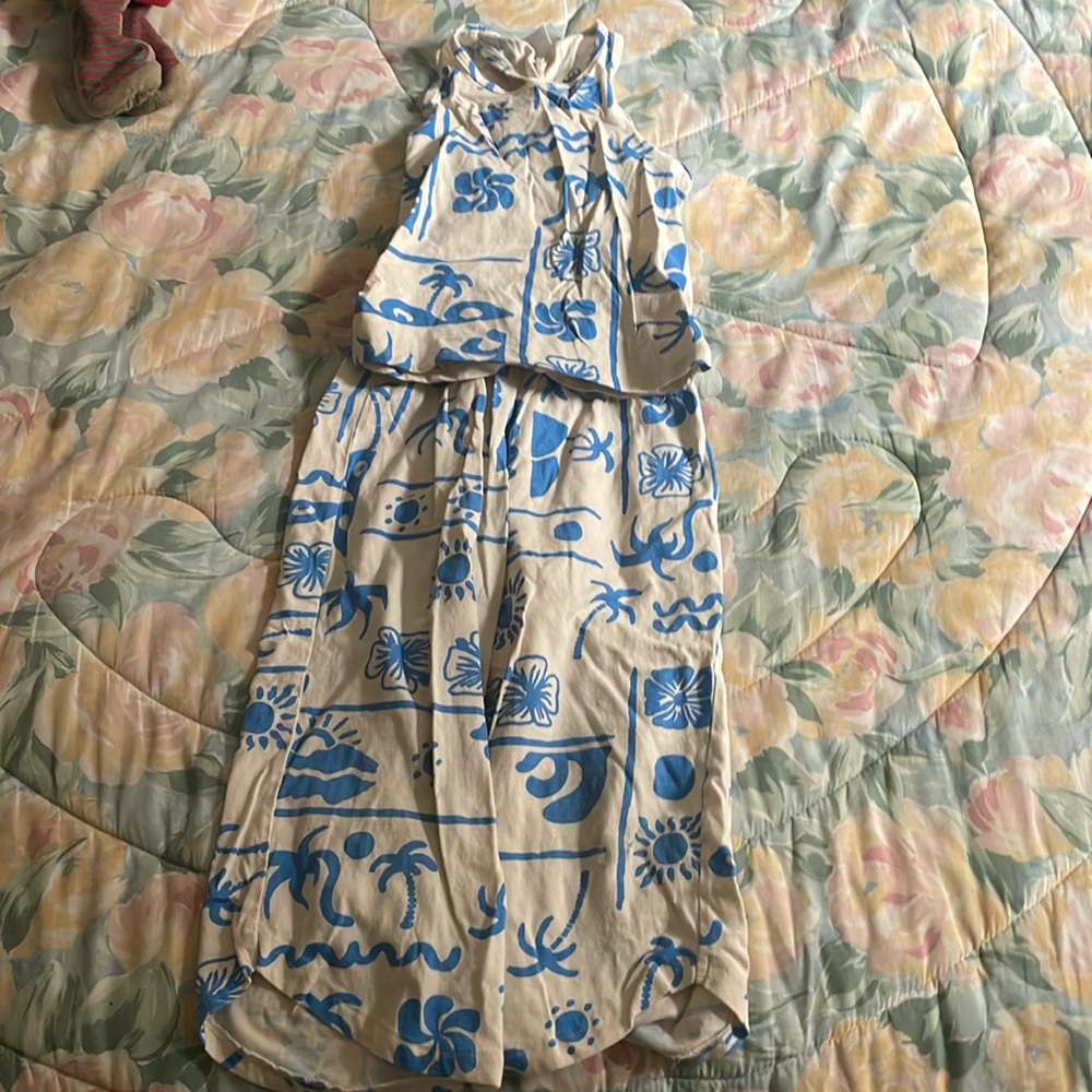 Kids Zara‘s girls set. Pants and tank top.